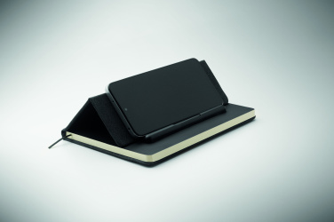 Logo trade promotional merchandise photo of: A5 notebook with phone holder